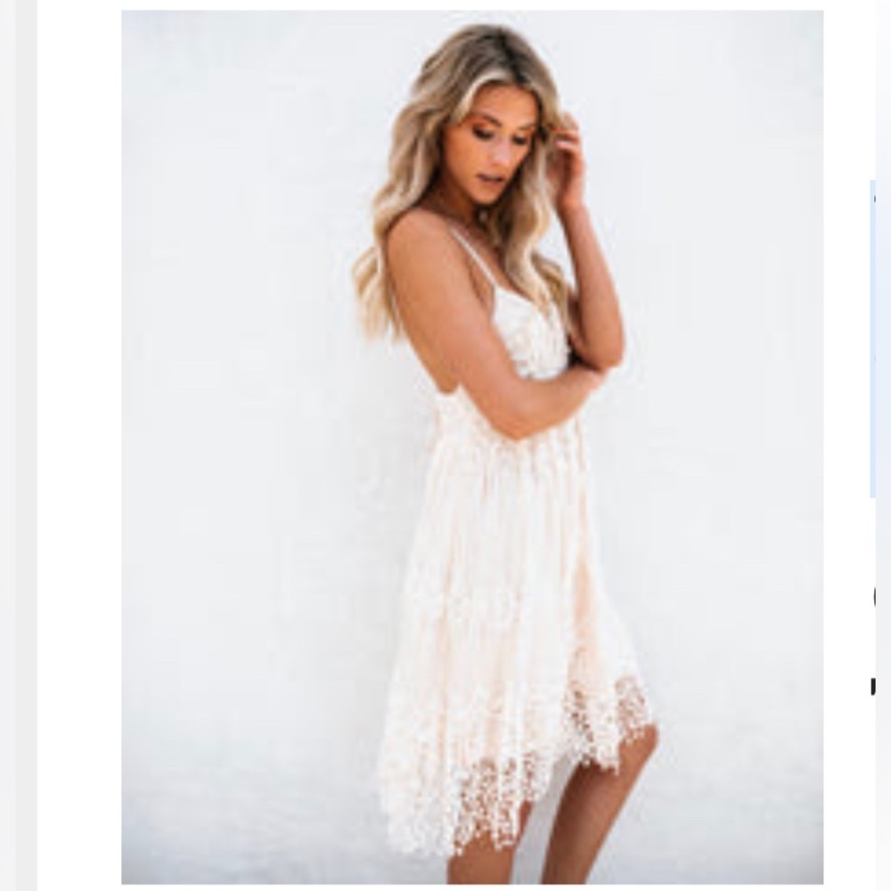 Vici Once Upon A Dream Crochet Engagement or Bridal Shower Dress Small NWOT